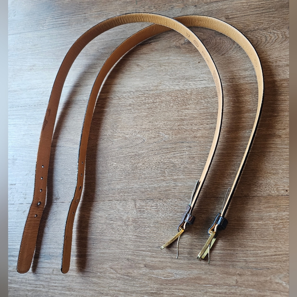 One Trafalgar Burnished Java Lizard Skin Belt Siz… - image 2